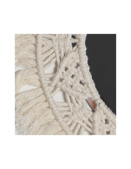 Espejo ALAYOR Ø45 cm, Cuerda / Blanco - Kodu Home Design