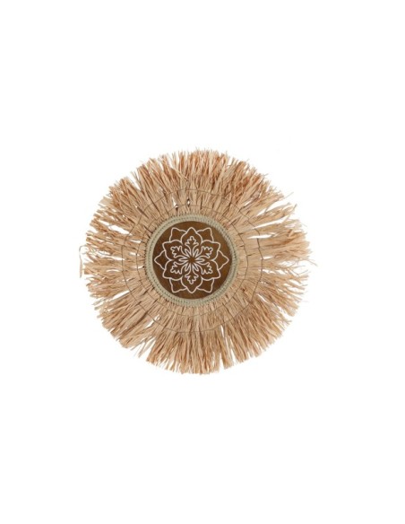 Decoración de Pared KASSES Ø61 cm, Fibra Natural / Marrón - Kodu Home Design