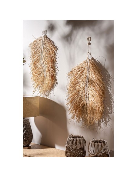 Decoración de Pared KASSES 50x98 cm, Rafia / Marrón - Kodu Home Design