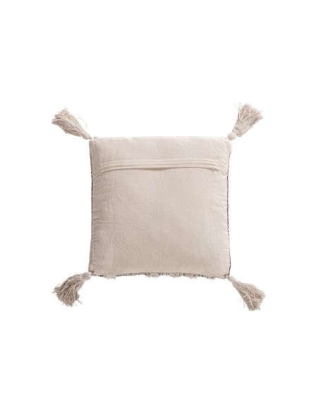 Cojín ANYA 45x45 cm, Algodón / Blanco, Negro - Kodu Home Design