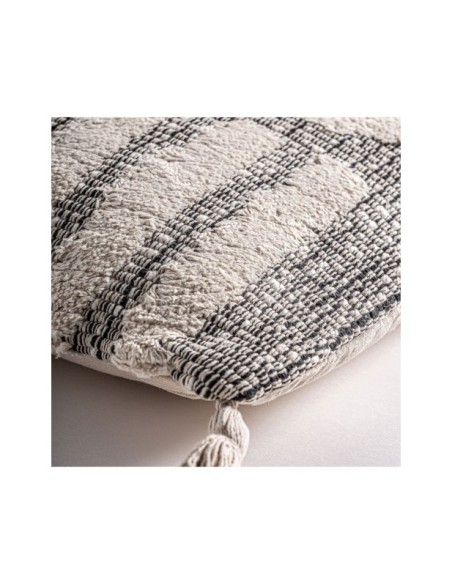 Cojín ANYA 60x40 cm, Algodón / Blanco, Negro - Kodu Home Design