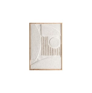 Cuadro PARKER 65x95 cm, Papel Maché / Blanco, Natural -...