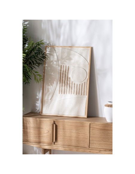 Cuadro PARKER 65x95 cm, Papel Maché / Blanco, Natural - Kodu Home Design