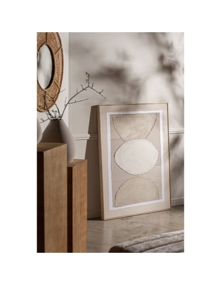 Cuadro VALENTINE 90x120 cm, Lienzo / Beige, Marrón Claro - Kodu Home Design