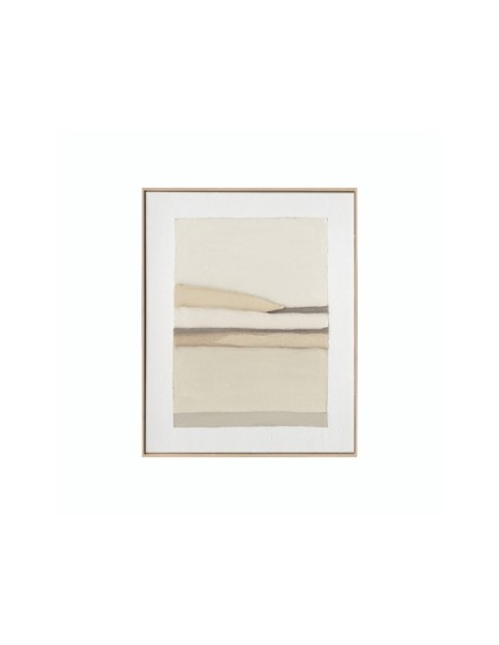 Cuadro VALERIA 120x150 cm, Lienzo / Beige, Marrón Claro - Kodu Home Design