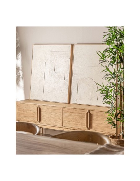 Cuadro MARIN 80x100 cm, Lienzo / Beige - Kodu Home Design