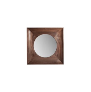 Espejo SIEM 115x115 cm, Nogal / Marrón - Kodu Home Design