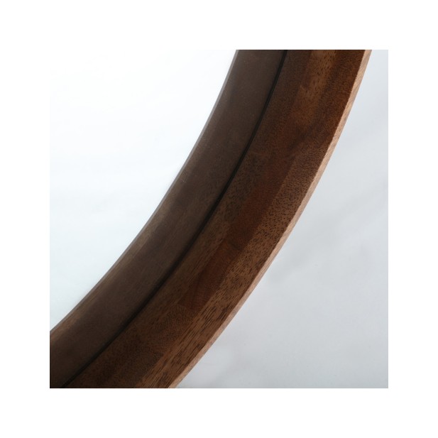 Espejo LUBECA Ø80 cm, Madera / Marrón...