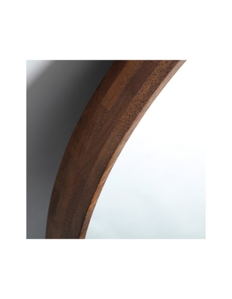 Espejo LUBECA Ø80 cm, Madera / Marrón - Kodu Home Design