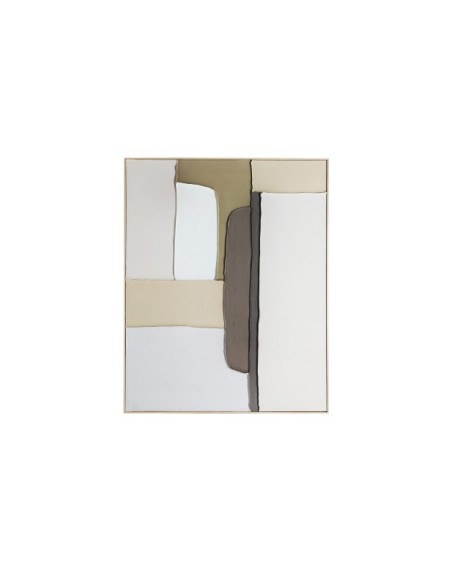 Cuadro TALUM 120x150 cm, Lienzo / Beige, Verde, Marrón - Kodu Home Design