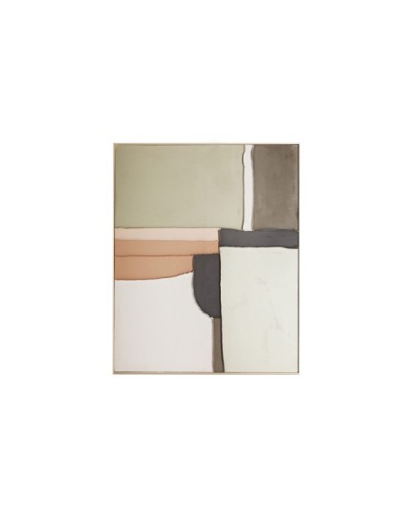 Cuadro VELUM 120x150 cm, Lienzo / Beige, Verde, Marrón - Kodu Home Design