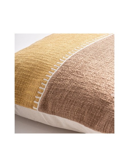 Cojín MIREIA 45x45 cm, Algodón / Amarillo, Beige - Kodu Home Design