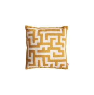 Cojín AMAIA 45x45 cm, Algodón / Beige, Ocre - Kodu Home...