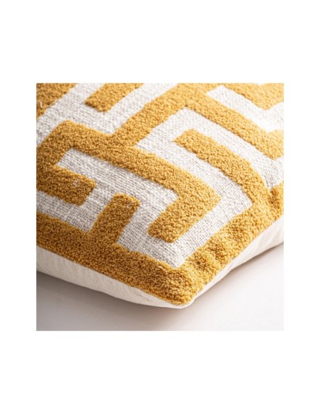 Cojín AMAIA 45x45 cm, Algodón / Beige, Ocre - Kodu Home Design
