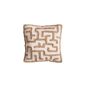 Cojín BRENDA 45x45 cm, Algodón / Beige, Marrón - Kodu...