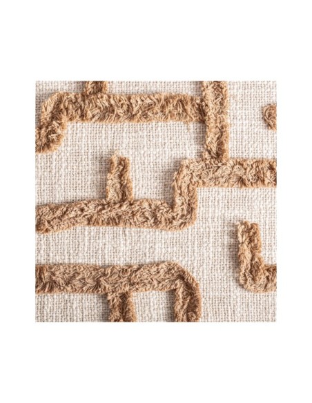 Cojín BRENDA 45x45 cm, Algodón / Beige, Marrón - Kodu Home Design