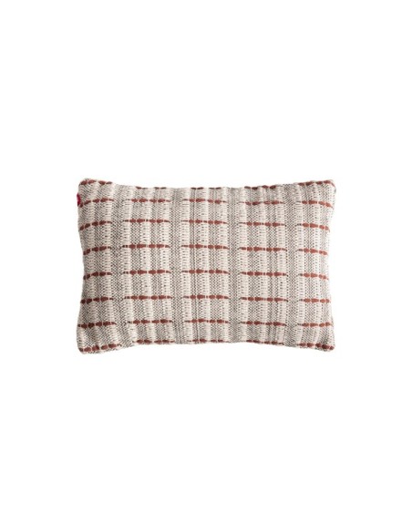 Cojín HALENA 60x40 cm, Algodón / Blanco Roto, Terracota - Kodu Home Design