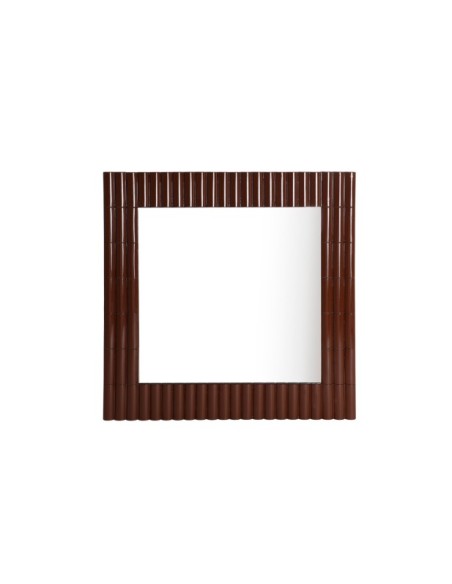 Espejo MENTON 104x104 cm, Hierro / Marrón - Kodu Home Design