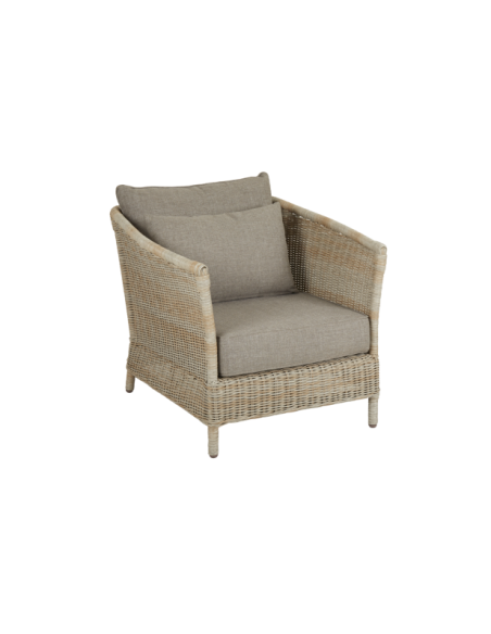 Sillón Exterior ASTER con Cojín, Ratán Sintético / Beige - Brafab