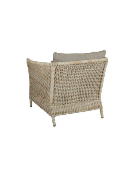 Sillón Exterior ASTER con Cojín, Ratán Sintético / Beige - Brafab