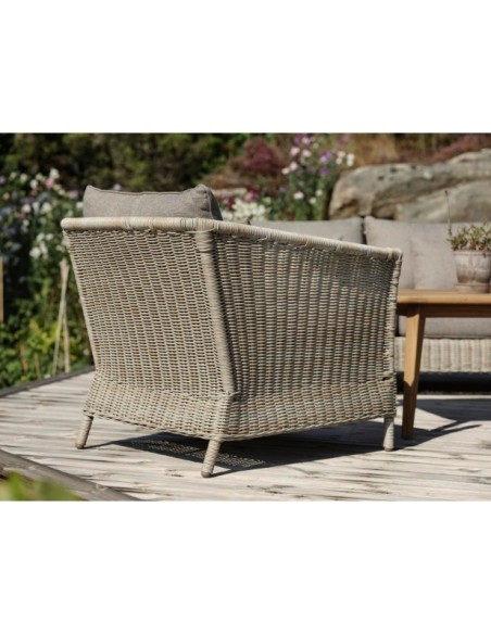 Sillón Exterior ASTER con Cojín, Ratán Sintético / Beige - Brafab