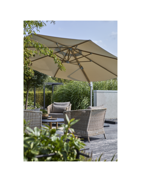 Sillón Exterior ASTER con Cojín, Ratán Sintético / Beige - Brafab