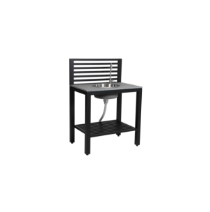 Cocina Exterior BELLAC Grifo + Fregadero, Negro / Gris -...