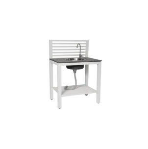 Cocina Exterior BELLAC Grifo + Fregadero, Blanco - Brafab