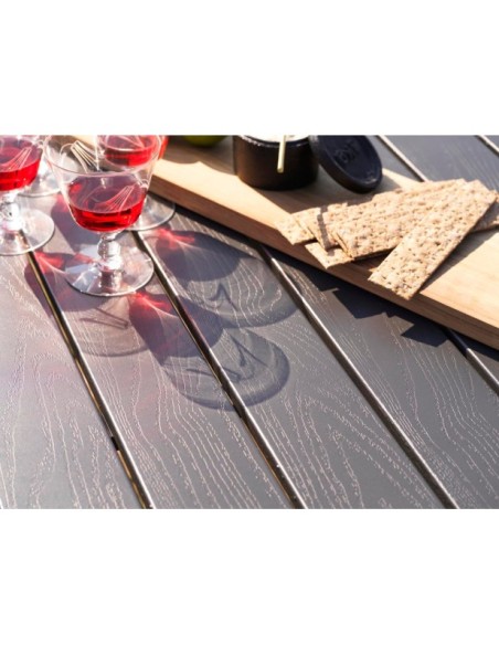 Set de Picnic (Mesa + 2 Bancos) BOLID, Aluminio Gris Antracita - Brafab