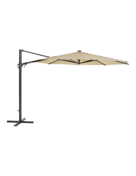 Sombrilla CILENTO Ø350 cm, Gris Claro / Caqui - Brafab