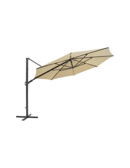 Sombrilla CILENTO Ø350 cm, Gris Claro / Caqui - Brafab