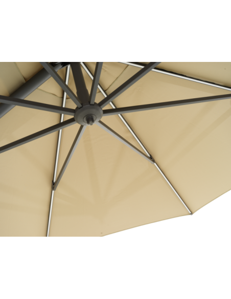 Sombrilla CILENTO Ø350 cm, Gris Claro / Caqui - Brafab