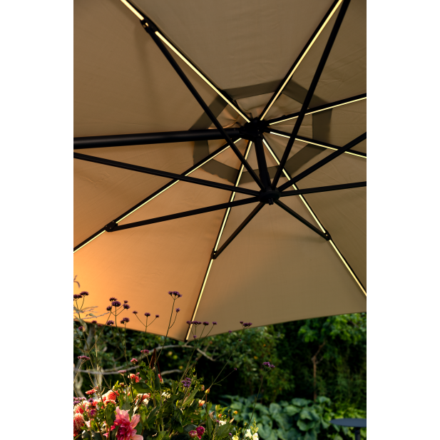 Sombrilla CILENTO Ø350 cm, Gris Claro...