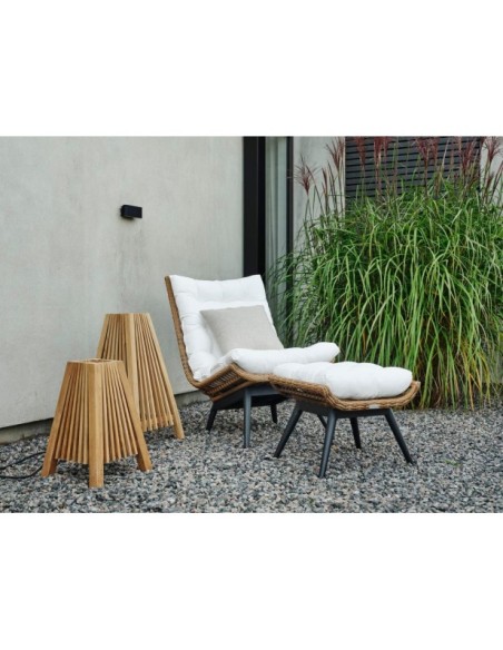 Sillón Exterior COVELO, Ratán Sintético / Natural / Blanco - Brafab