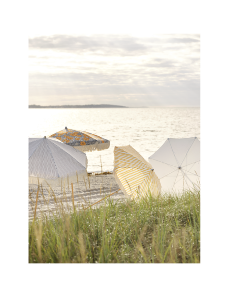 Sombrilla GATSBY 180 cm, A Rayas / Natural / Gris - Brafab