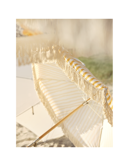 Sombrilla GATSBY 180 cm, A Rayas / Natural / Amarillo - Brafab