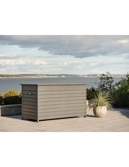 Arcón Exterior GÄSTER Grande 177x99 cm, Aluminio Gris Antracita - Brafab