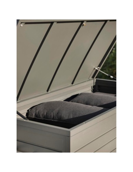 Arcón Exterior GÄSTER Grande 177x99 cm, Aluminio Gris Antracita - Brafab