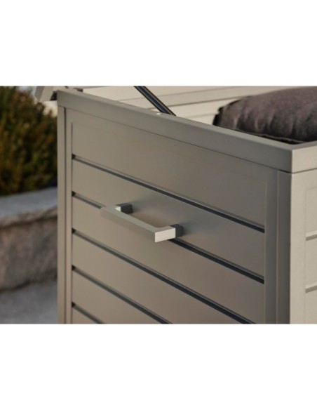 Arcón Exterior GÄSTER Grande 177x99 cm, Aluminio Gris Antracita - Brafab
