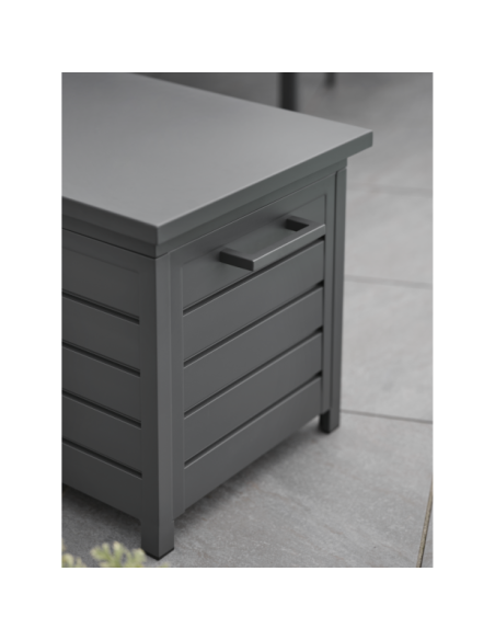 Arcón Exterior GÄSTER Pequeño 107x62 cm, Aluminio Gris Antracita - Brafab