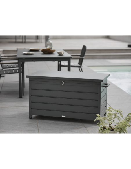 Arcón Exterior GÄSTER Pequeño 107x62 cm, Aluminio Gris Antracita - Brafab