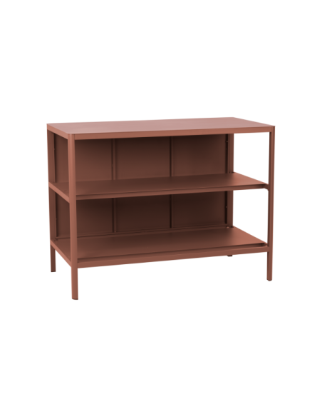 Cocina Exterior KELIA - Estantería 121x91 cm, Aluminio Rojo - Brafab