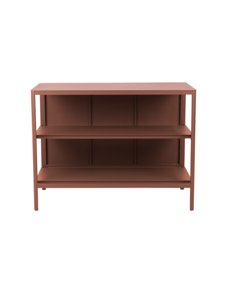 Cocina Exterior KELIA - Estantería 121x91 cm, Aluminio Rojo - Brafab