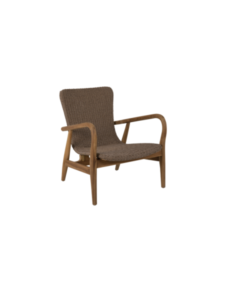 Sillón Exterior LILJA, Madera de Teca / Natural / Beige - Brafab