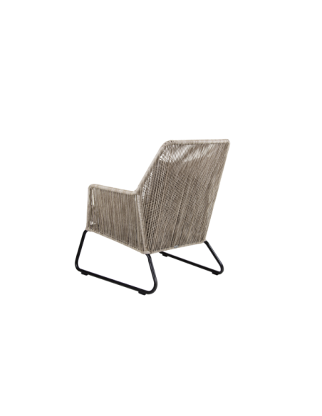 Sillón Exterior MIDWAY con Cojines, Ratán Sintético / Aluminio / Beige - Brafab