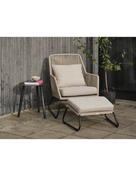 Sillón Exterior MIDWAY con Cojines, Ratán Sintético / Aluminio / Beige - Brafab