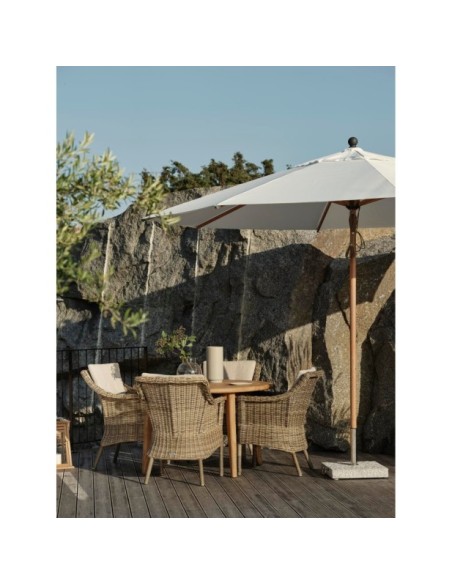 Sombrilla PALIANO Ø300 cm, Natural / Blanco - Brafab