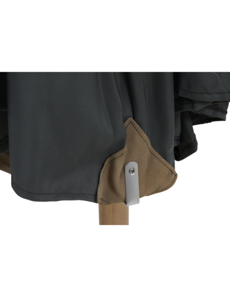 Sombrilla PARMA Ø350 cm - Madera FSC / Natural / Gris - Brafab