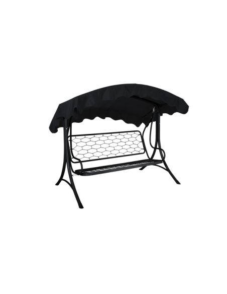 Columpio de Jardín PRAG 210x176 cm, Acero Negro - Brafab