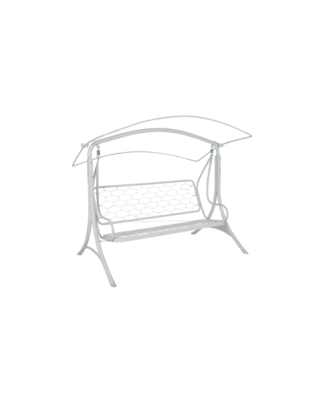 Columpio de Jardín PRAG 210x176 cm, Acero Blanco - Brafab
